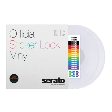 [12인치 세라토 바이닐] Serato Control Vinyl : Sticker Lock Clear Vinyl (Pair)