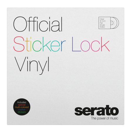 [12인치 세라토 바이닐] Serato Control Vinyl : Sticker Lock Clear Vinyl (Pair)