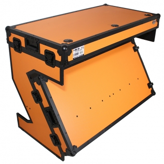 [디제이테이블]Prox Z shape table, Orange on Black w/ Wheels