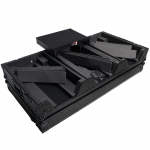 [플라이트 케이스] Fits 2X CDJ-3000 CD and DJM-900NXS2 Mixer W/Wheels & Laptop Shelf (Black on Black)