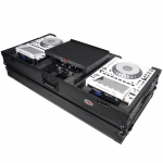[플라이트 케이스] Fits 2X CDJ-3000 CD and DJM-900NXS2 Mixer W/Wheels & Laptop Shelf (Black on Black)