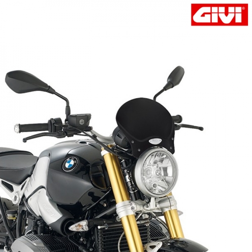 GIVI 지비 BMW R nineT 2014-2016 전용 알미늄 윈드스크린 100ALB 블랙 + AL5115A