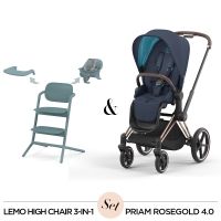 LEMO HIGH CHAIR [3-in-1] & THE NEW PRIAM 4.0 [SET]