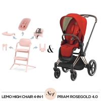 LEMO HIGH CHAIR [4-in-1] & THE NEW PRIAM 4.0 [SET]